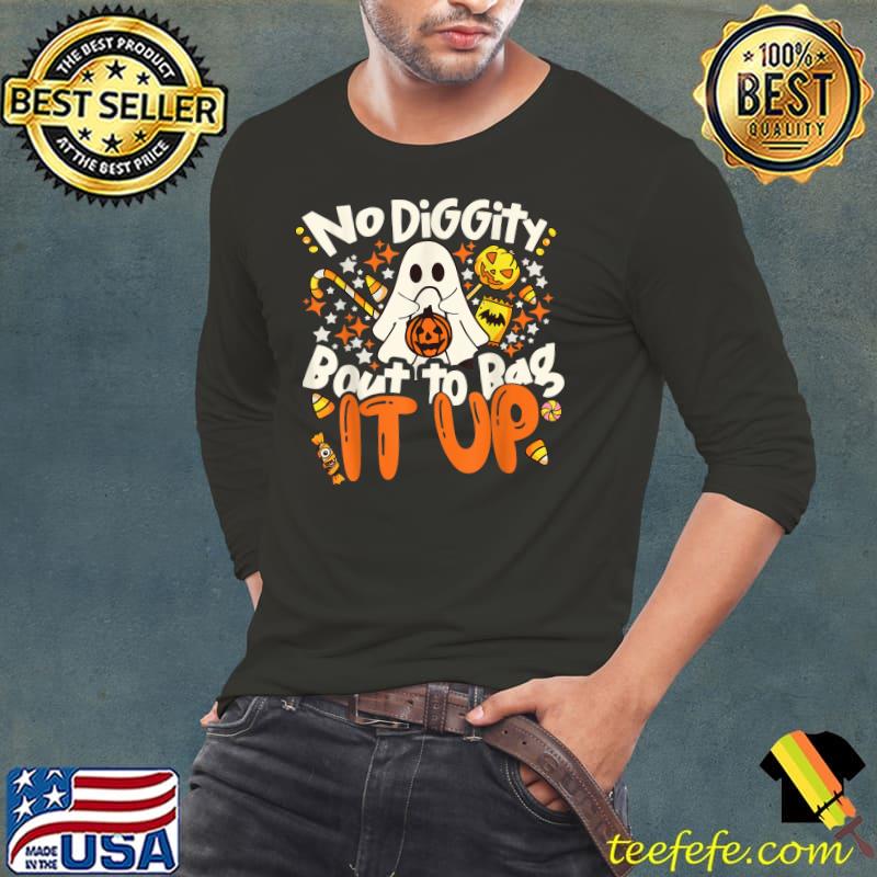 No Diggity Bout To Bag It Up Corn Candy Ghost Halloween T-Shirt Long Sleeve Tee No Diggity Bout To Bag It Up Corn Candy Ghost Halloween T-Shirt Long Sleeve Tee