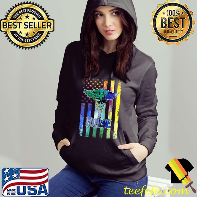 Nurse Nursing School I Nurse American Flag Tye Die T-Shirt Hoodie Nurse Nursing School I Nurse American Flag Tye Die T-Shirt Hoodie