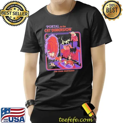 Portal to the cat dimension funny halloween shirt