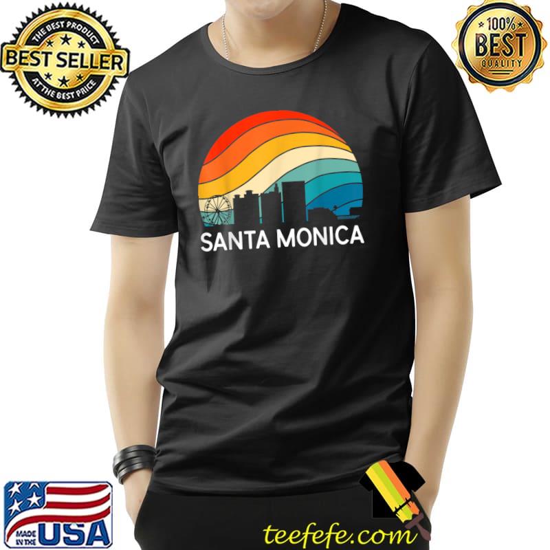 Santa Monica City Skyline Cali Vintage California T-Shirt