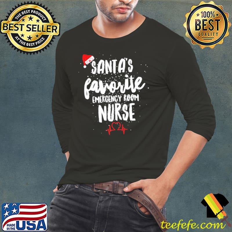 Santa's favorite emergency room nurse christmas s Long Sleeve Tee Santa's favorite emergency room nurse christmas s Long Sleeve Tee