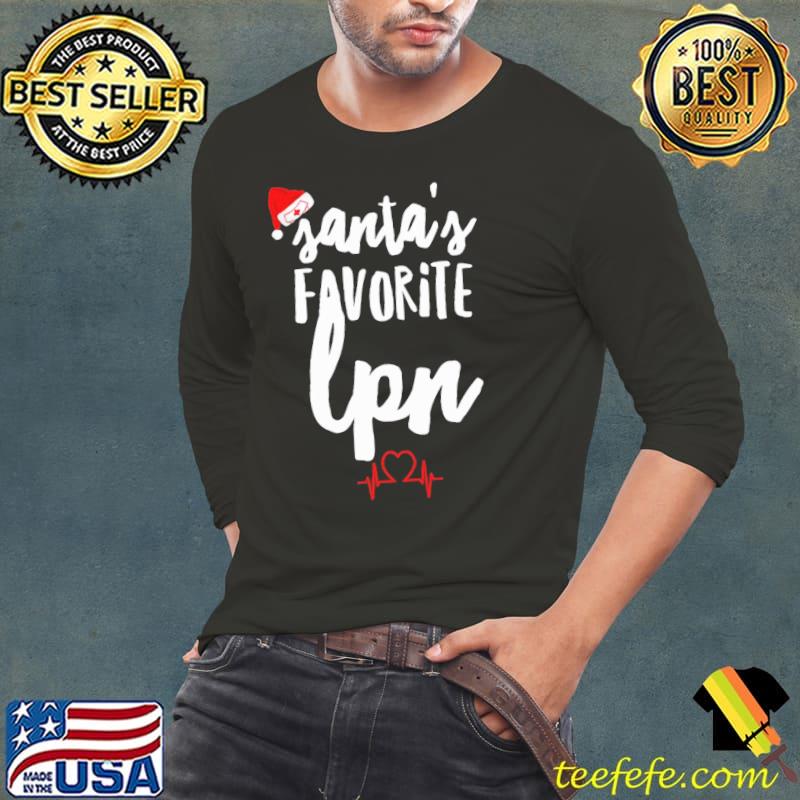 Santa's favorite lpn nurse christmas s Long Sleeve Tee Santa's favorite lpn nurse christmas s Long Sleeve Tee