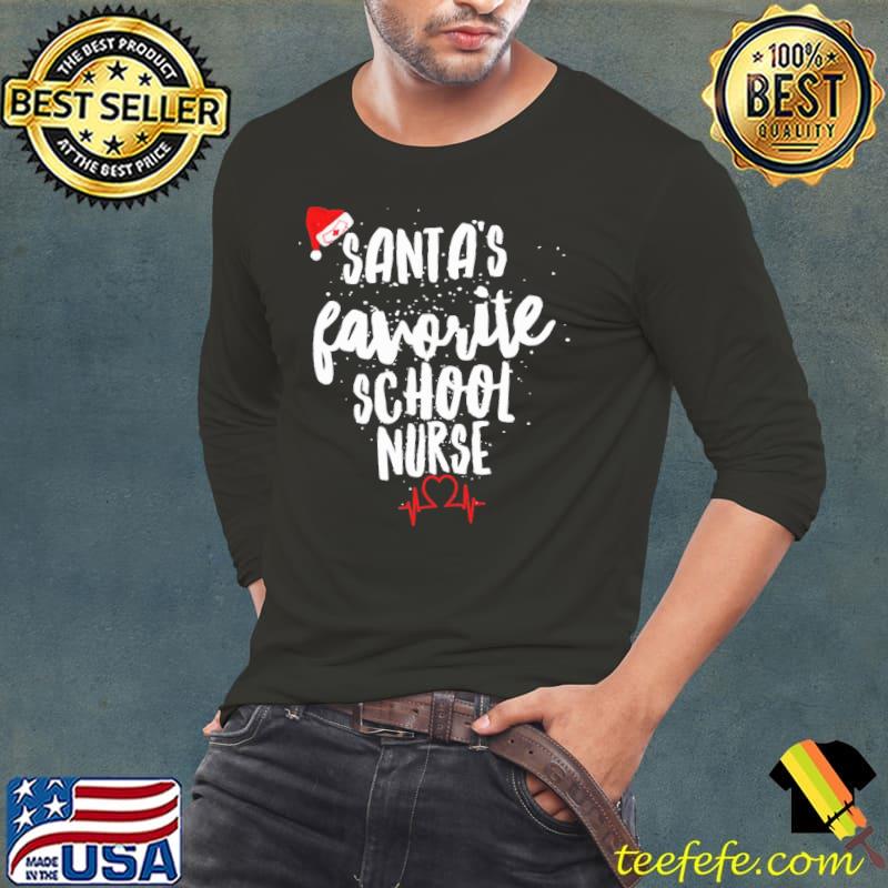 Santa's favorite nursing school nurse christmas s Long Sleeve Tee Santa's favorite nursing school nurse christmas s Long Sleeve Tee