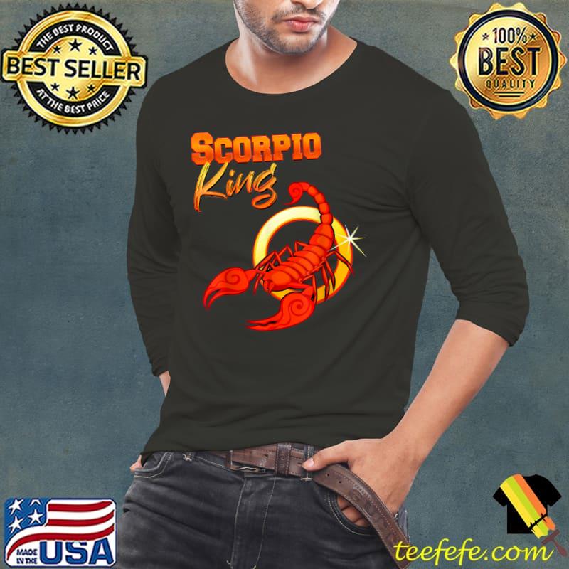 Scorpio King Horoscope Sign Birthday Graphic T-Shirt Long Sleeve Tee Scorpio King Horoscope Sign Birthday Graphic T-Shirt Long Sleeve Tee