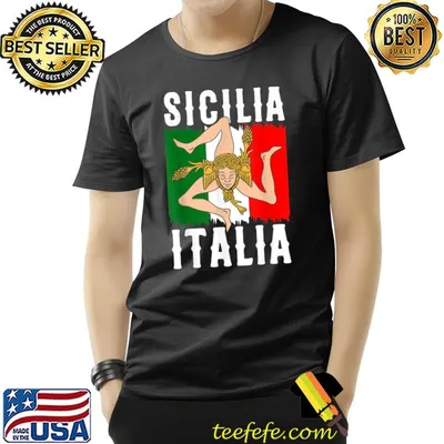 Sicilia Flag Sicily Palermo Italy Flag T-Shirt