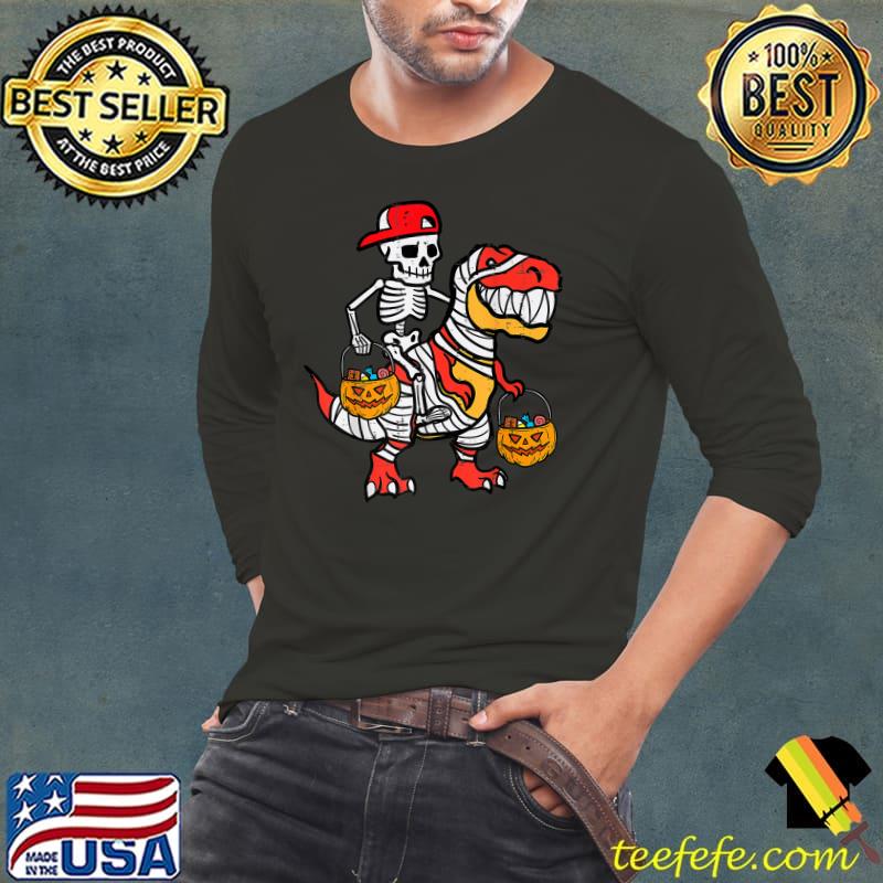 Skeleton Cap Dino Mummy Toddler Boy Halloween Boys T-Shirt Long Sleeve Tee Skeleton Cap Dino Mummy Toddler Boy Halloween Boys T-Shirt Long Sleeve Tee
