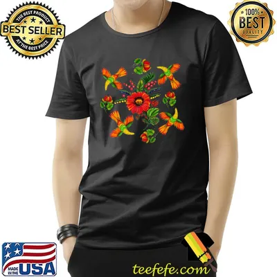 Slavic colorful birds flowers petrykivka painting ethnical T-Shirt