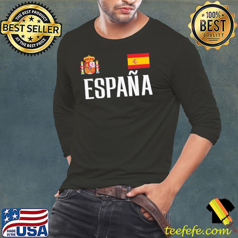 Spain flag espana Football soccer fan s Long Sleeve Tee Spain flag espana Football soccer fan s Long Sleeve Tee