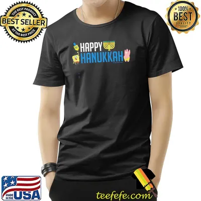Spongebob squarepants happy hanukkah fleece crewneck shirt