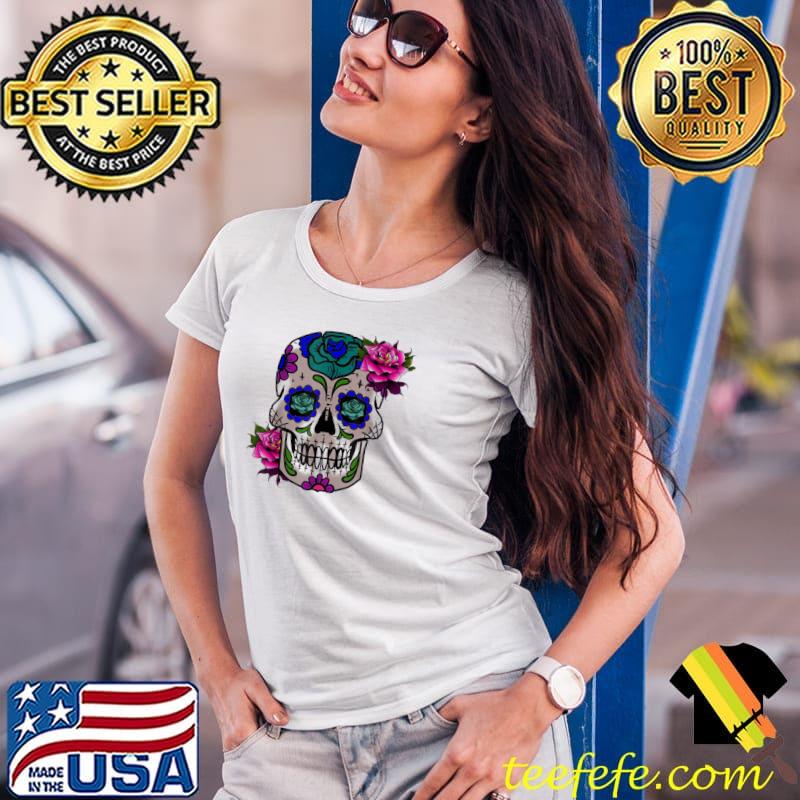 Sugar skull day of the dead cool bone head skulls s Ladies Tee Sugar skull day of the dead cool bone head skulls s Ladies Tee