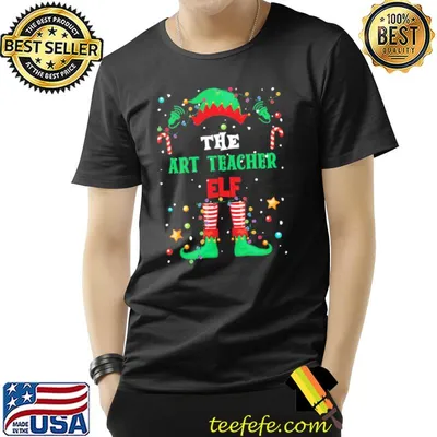 The art teacher elf christmas matching family group art teacher christmas shirt