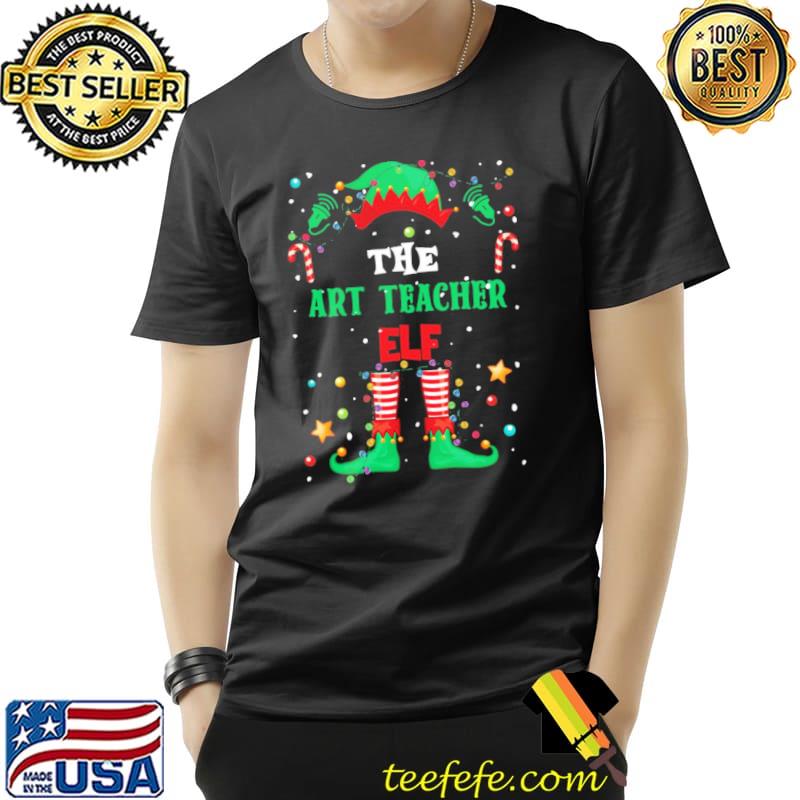 The art teacher elf christmas matching family group art teacher christmas shirt