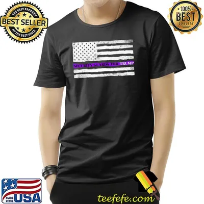 Thin Purple Line Security Guards For Trump President Election American Flag T-Shirt