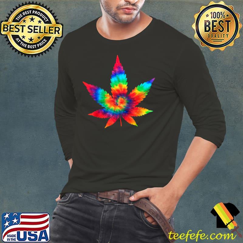 Tie Dye Weed Marijuana Cannabis 420 Weed Pot Leaf T-Shirt Long Sleeve Tee Tie Dye Weed Marijuana Cannabis 420 Weed Pot Leaf T-Shirt Long Sleeve Tee