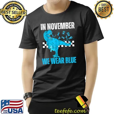 Trex Dino Toddler In November We Wear Blue Diabetes T-Shirt