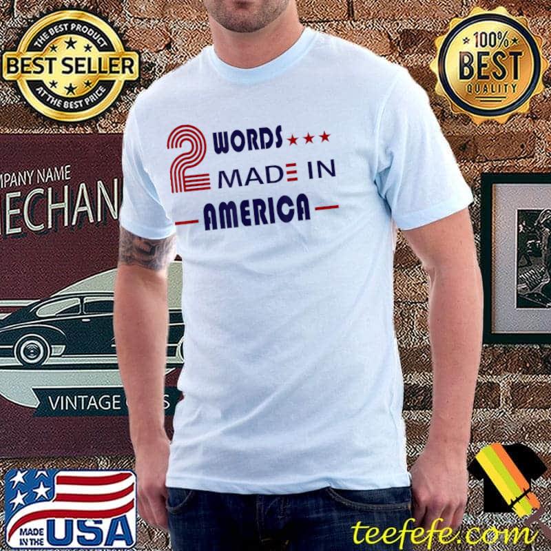 Two Words Made In America Stars Election 2024 T-Shirt