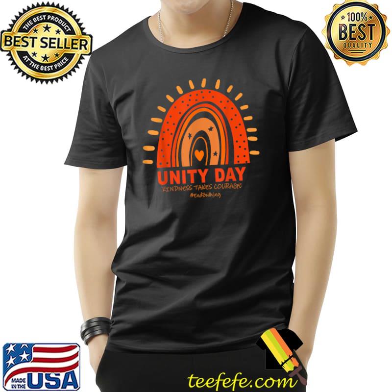 Unity Day Orange Kindness Takes Courage Unity Day Rainbow T-Shirt