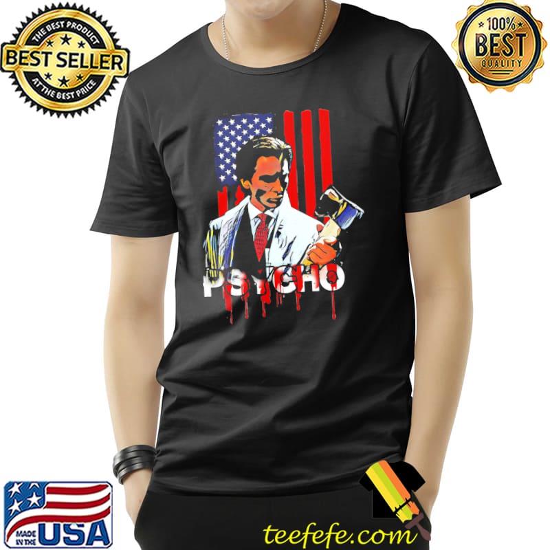 Us flag bloody American psycho shirt