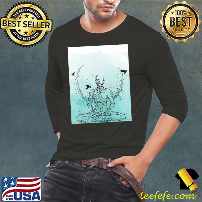 Yoga Bird Motivational Meditation Is A Way Of Life Water T-Shirt Long Sleeve Tee Yoga Bird Motivational Meditation Is A Way Of Life Water T-Shirt Long Sleeve Tee