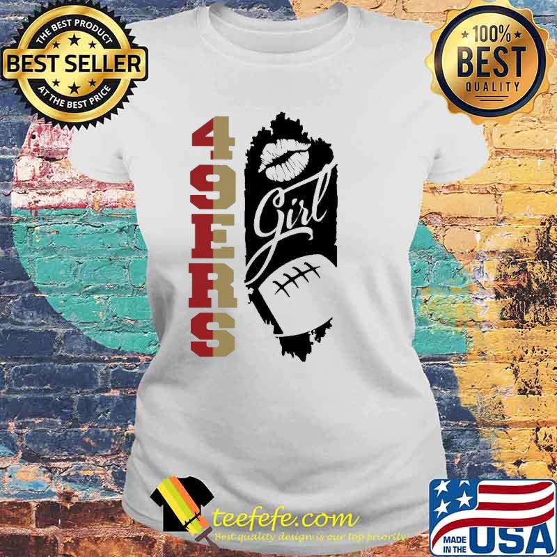 49er Girl Lip Baseball Shirt Laides tee 49er Girl Lip Baseball Shirt Laides tee