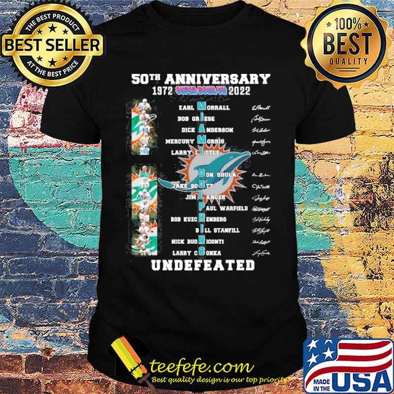 50th anniversary 1972 Super Dowl VII 2022 Undefeated Shirt