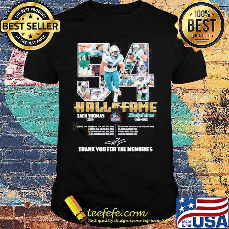 54 Hall Of Fame Zach Thomas Dolphins Shirt