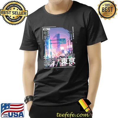 Aesthetic tokyo cyberpunk japanese streetwear retro vibes classic shirt