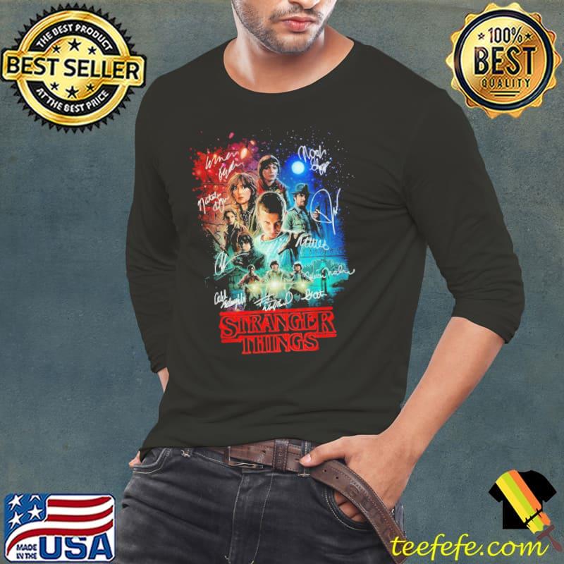 All cast's signature stranger things movie design classic s Long Sleeve Tee All cast's signature stranger things movie design classic s Long Sleeve Tee