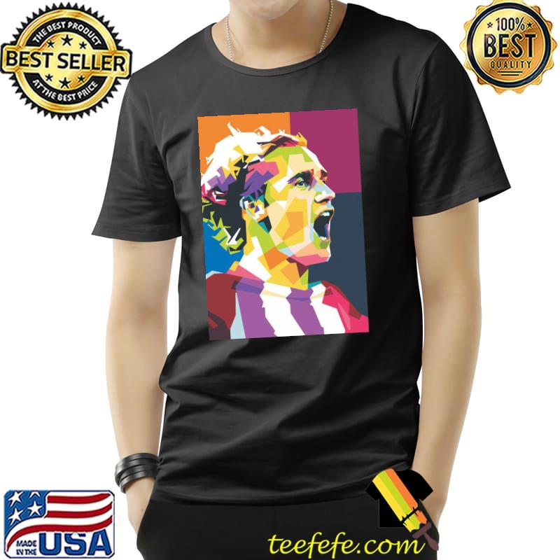 Antoine griezmann in popart portrait style classic shirt