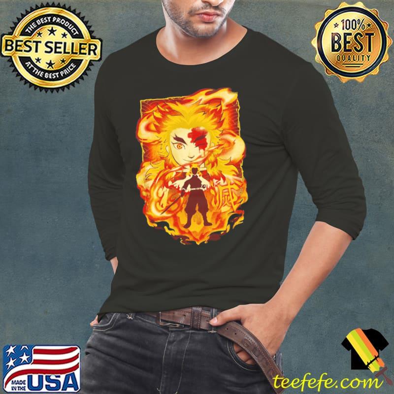 Attack of the flame demon slayer classic s Long Sleeve Tee Attack of the flame demon slayer classic s Long Sleeve Tee