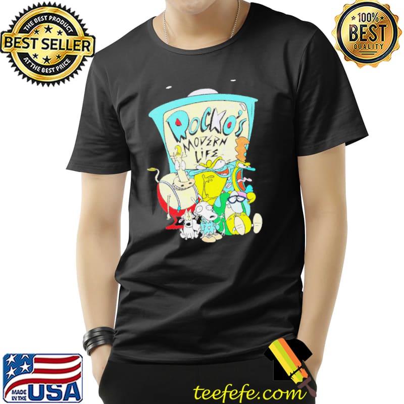 Awesome rocko's modern life t v with characters classic shirt