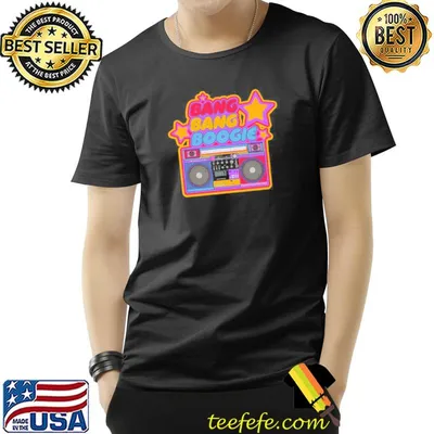Bang bang boogie boom box pop art stickers hip hop trending shirt