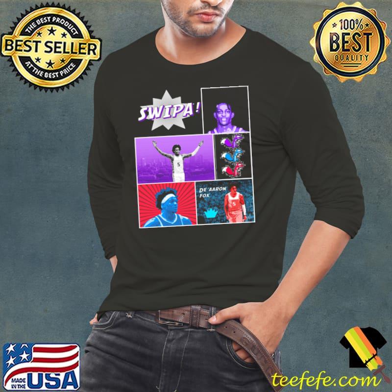 Basketball comic collage de'aaron fox s Long Sleeve Tee Basketball comic collage de'aaron fox s Long Sleeve Tee