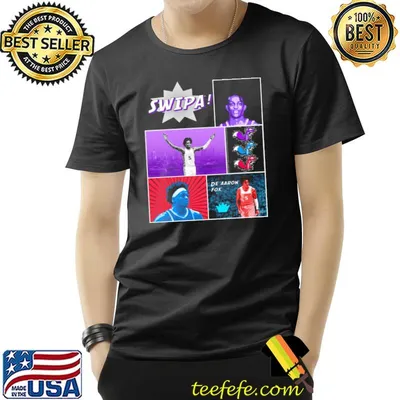 Basketball comic collage de'aaron fox shirt