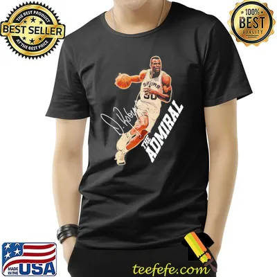 Basketball signature david robinson vintage shirt