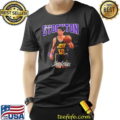 Basketball signature john stockton legend vintage retro 80s shirt