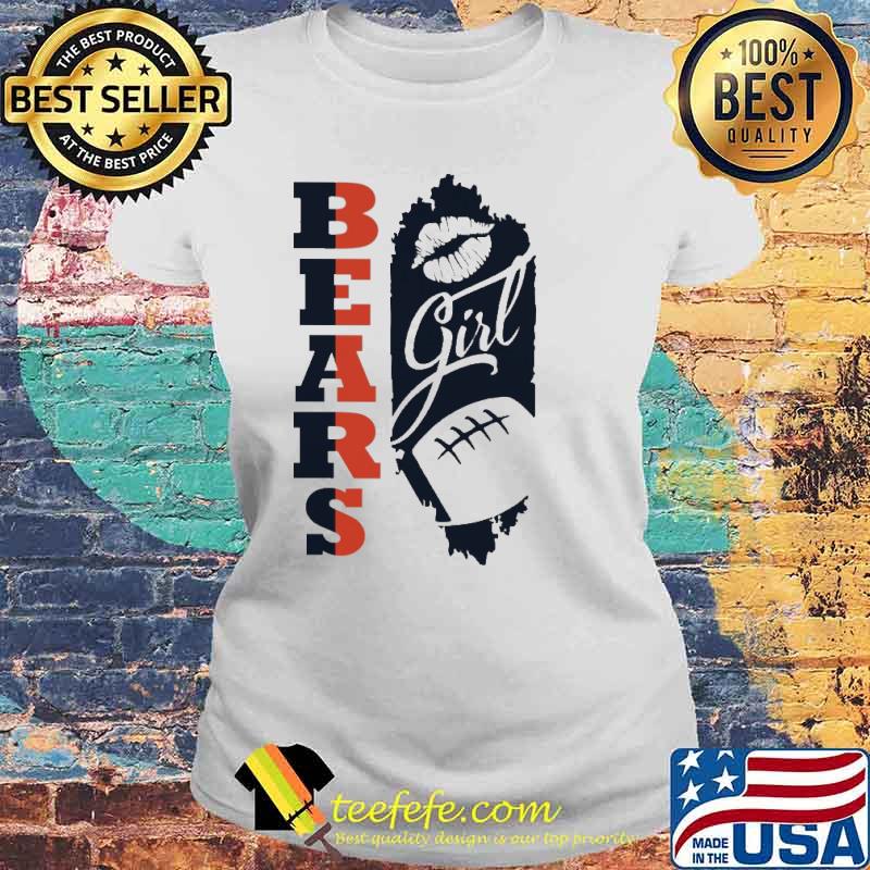 Bears Girl Lip Baseball Shirt Laides tee Bears Girl Lip Baseball Shirt Laides tee