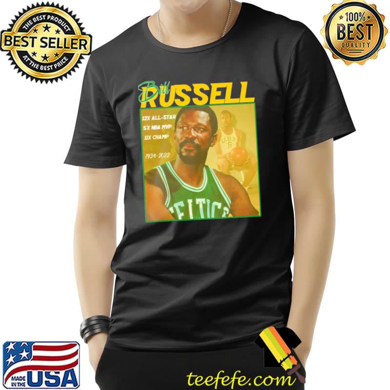 Bill russell 1934 2022 basketball 90s star shirt