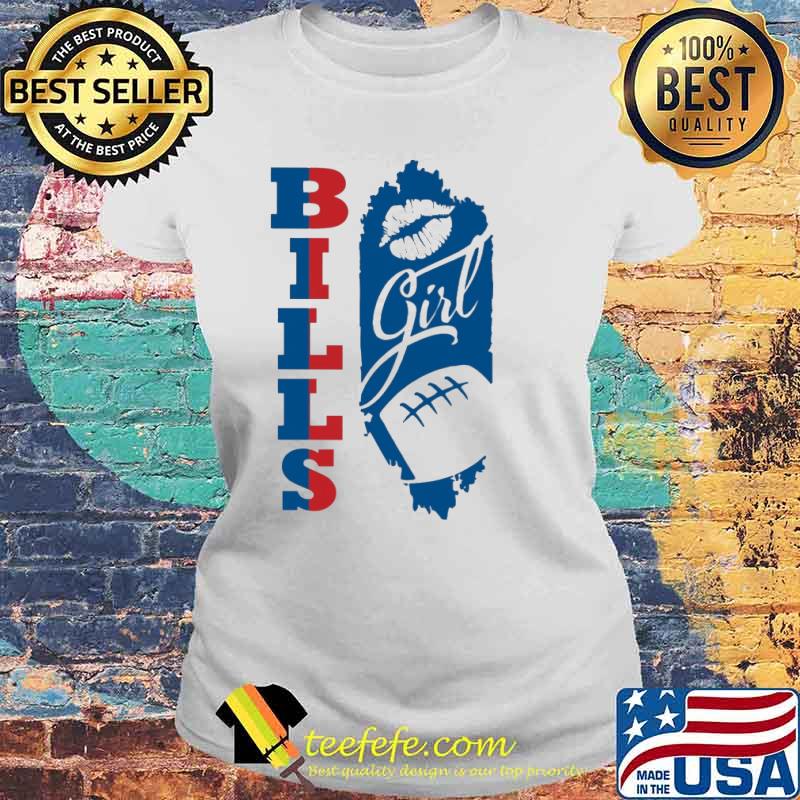 Bills Girl Lip Baseball Shirt Laides tee Bills Girl Lip Baseball Shirt Laides tee