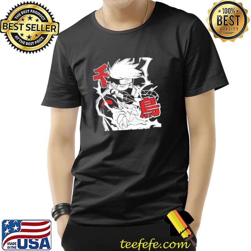 Black and white design kakashI hatake naruto shirt