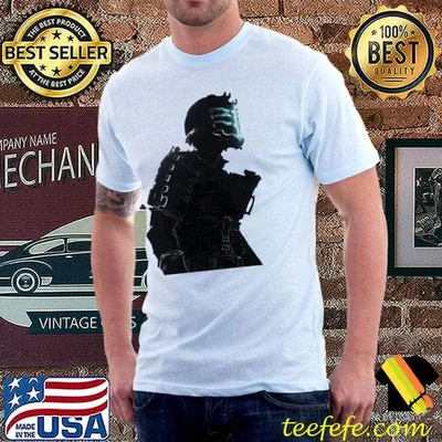 Black design isaac clarke dead space shirt