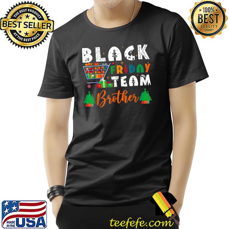 Black Friday Brother Xmas Tree Shopping Team Brother Family Christmas Pajama T-Shirt