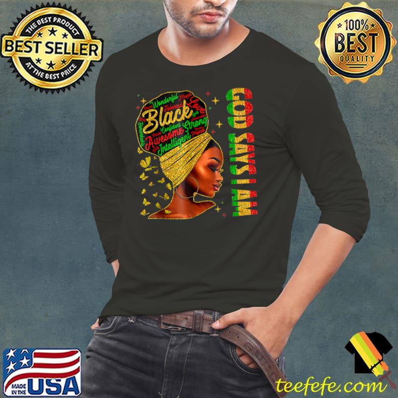Black Girl God Says I Am Black Melanin History Month Pride T-Shirt Long Sleeve Tee Black Girl God Says I Am Black Melanin History Month Pride T-Shirt Long Sleeve Tee