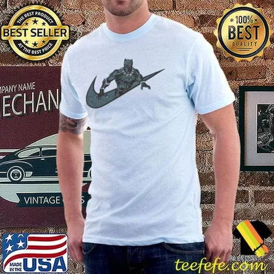 Black panther mix nike logo wakanda forever Marvel shirt