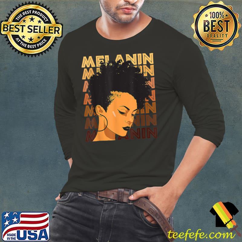 Black Strong Girl Melanin African American History Month T-Shirt Long Sleeve Tee Black Strong Girl Melanin African American History Month T-Shirt Long Sleeve Tee