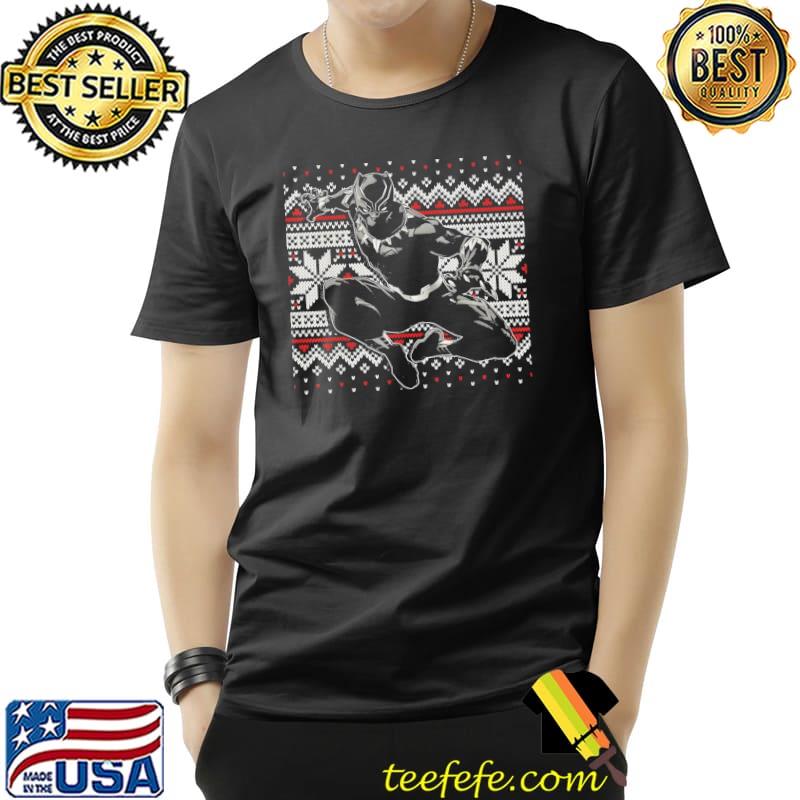Blackpanther Marvel crouch ugly christmas shirt