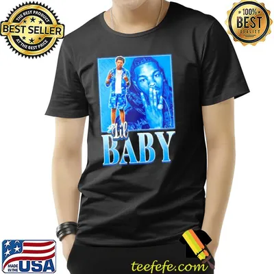 Blue vintage lil baby rapper trending shirt