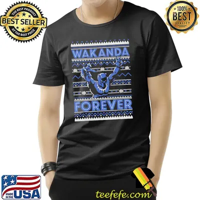 Bp wakanda forever Marvel christmas pattern shirt