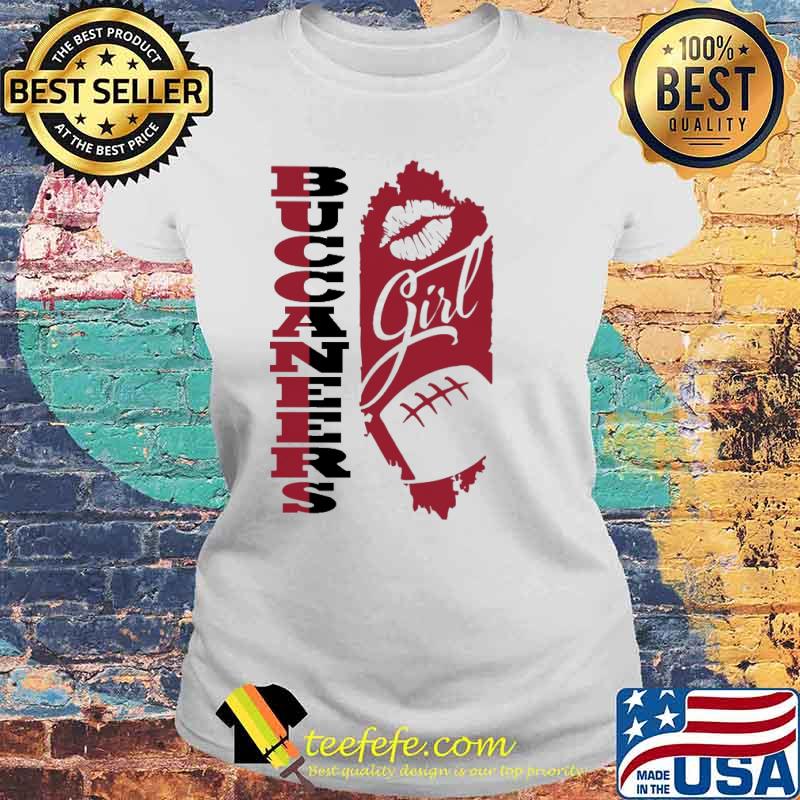 Buccaneers Girl Lip Baseball Shirt Laides tee Buccaneers Girl Lip Baseball Shirt Laides tee