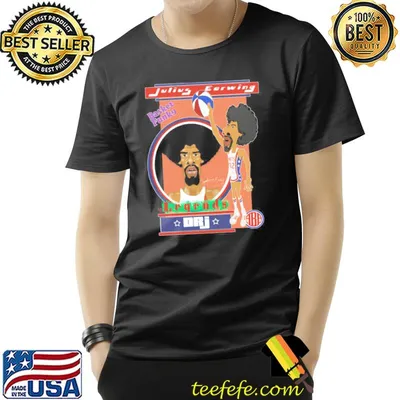 Cartoon design dr j julius erving basketball classic shirt